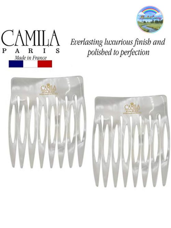 Handmade Small Pearl French Twist Hair Combs Set of 2 Strong Hold Up-Do Styling main image 5